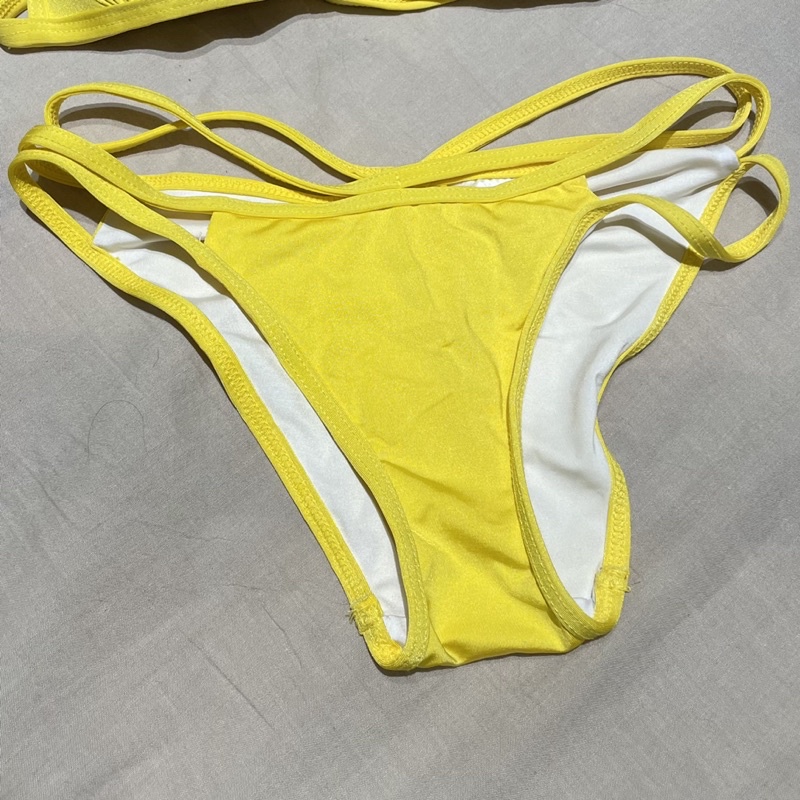 Voda Swim Envy Push Up Hoop String Bikini In Yellow, $120