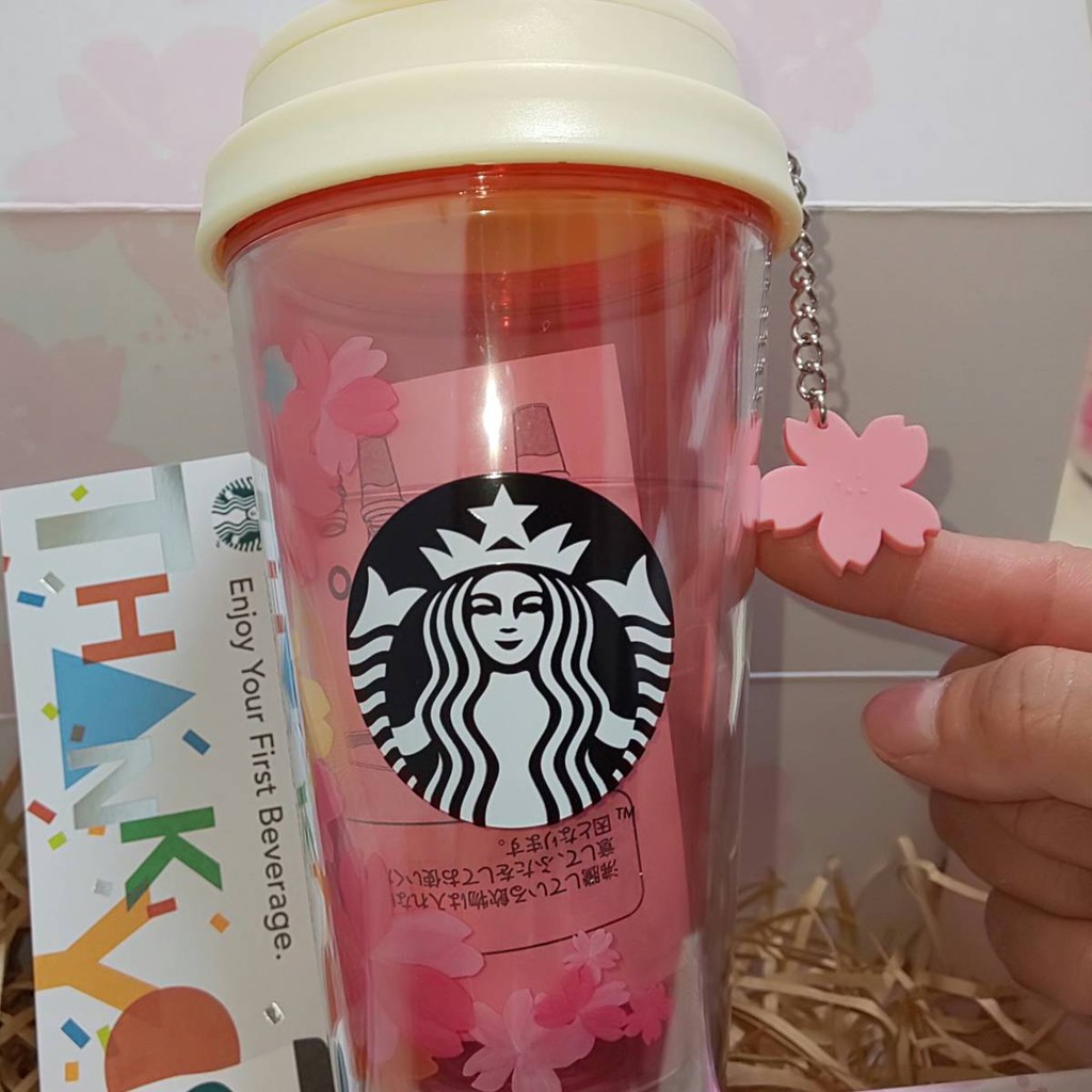 現貨供應~日本星巴克限定~Starbucks 2019 櫻花杯 櫻花附吊飾隨行杯 355ml