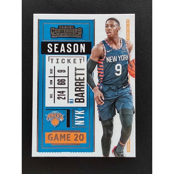 球票卡 2020-21 Panini Contenders RJ Barrett #80 Season Ticket