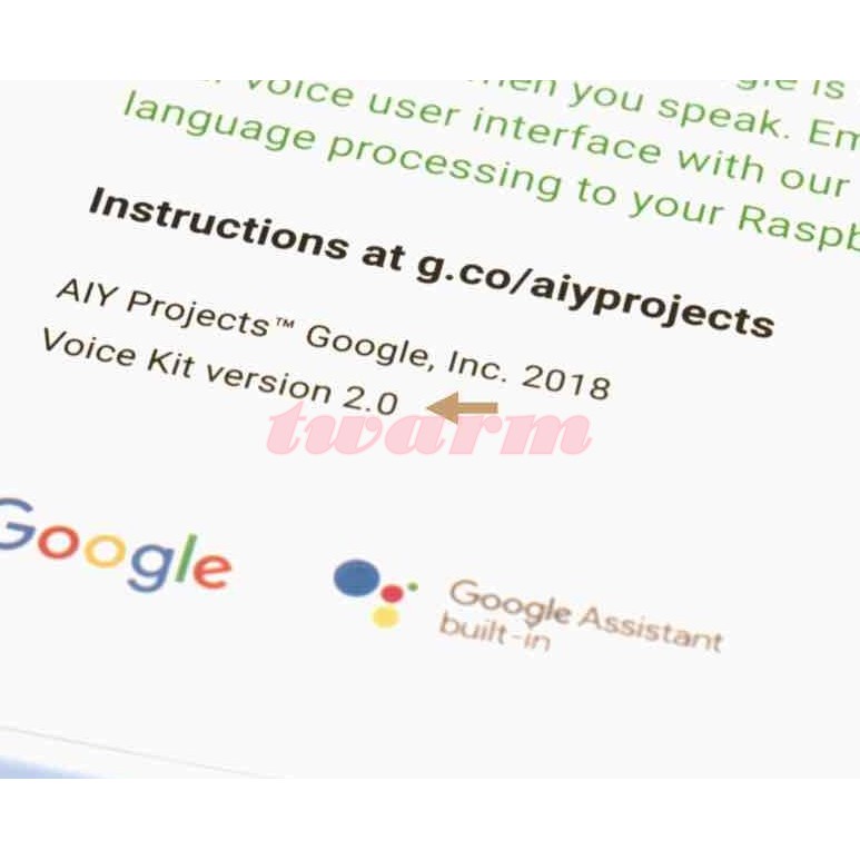 【小黃鴨特價賣場】套件: Google AIY Voice Kit 2.0 語音套件 (含 Pi Zero W)