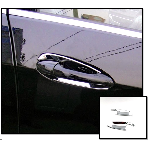 圓夢工廠 Benz SLK R172 2011~20 SLK200 SLK250 改裝 鍍鉻銀 車門把手防刮門碗 內襯貼