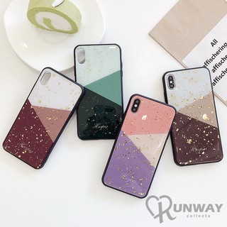 美學拼色 撞色 金箔滴膠 黑邊 手機殼 蘋果 適用iPhone xs max 全包邊軟殼 防摔殼