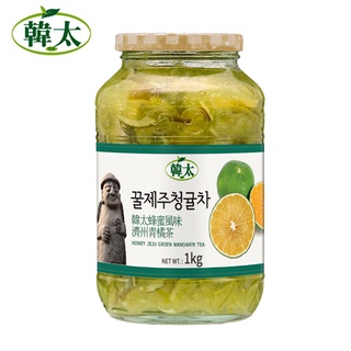 【韓太】蜂蜜風味濟州青橘茶 1KG 韓國進口 青橘醬 茶飲 果醬 酸甜好喝