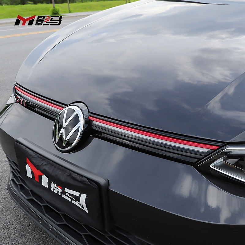 福斯 VW Golf 8代中網飾條rline外觀改裝件升級GTI中網車身裝飾標貼