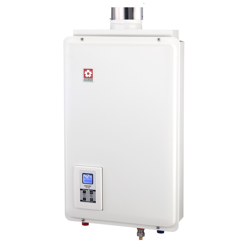 【SAKURA 櫻花牌】數位恆溫熱水器 SH-1680 16L 屋內屋外適用 分段火排自動調節 強制排氣設計 私訊可議價