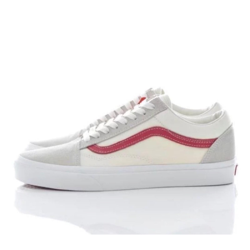 【二手 9成新】Vans style 36 白底紅線