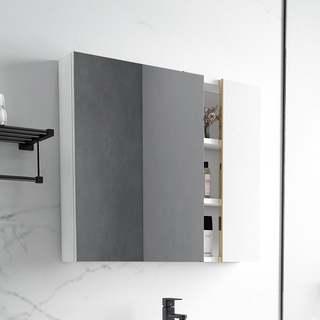 衛浴鏡箱 不鏽鋼室鏡櫃 不銹鋼浴室櫃現代簡約洗漱掛墻式收納櫃衛生間鏡子置物架壁掛鏡櫃