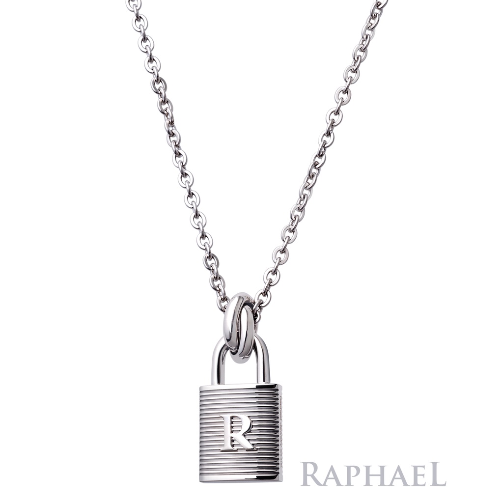 拉法兒 RAPHAEL《永愛的約定》有故事的設計 男項鍊 鎖頭 鎖匙 抗過敏 不退色 優質白鋼項鏈  情侶對墜