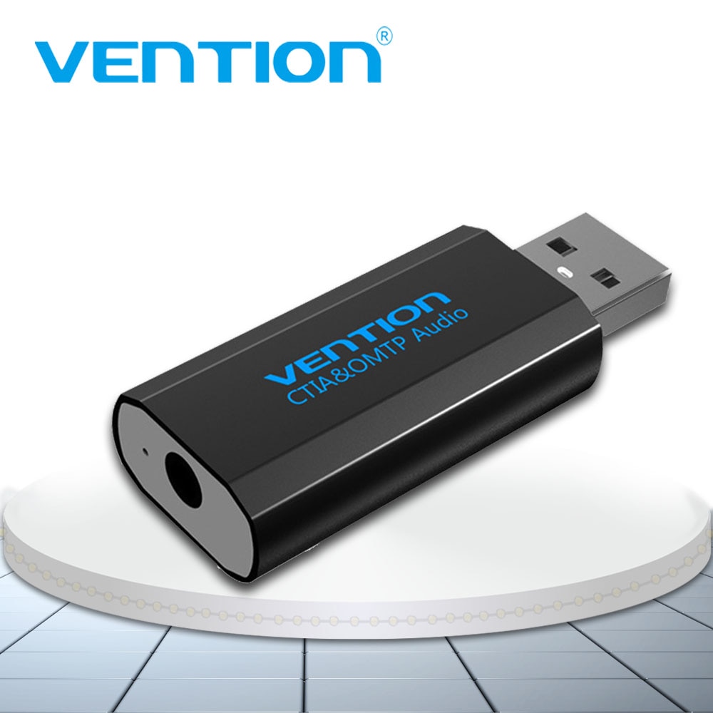 Vention USB 外置聲卡 USB 轉 AUX 插孔 3.5 毫米耳機適配器音頻麥克風聲卡 5.1 電腦筆記本電腦