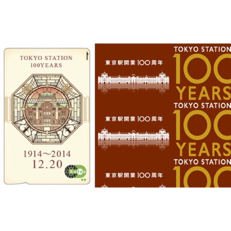 日本 JR East 東京車站 開業 100周年 紀念suica (西瓜卡)