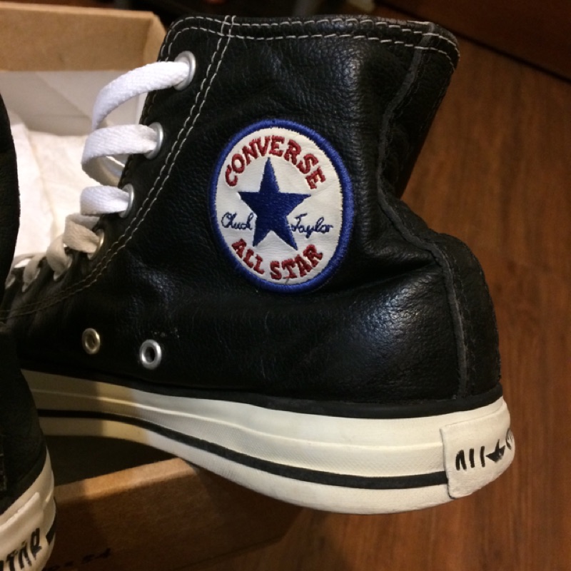 高筒 Converse 電繡logo 荔枝皮 6成新 25cm