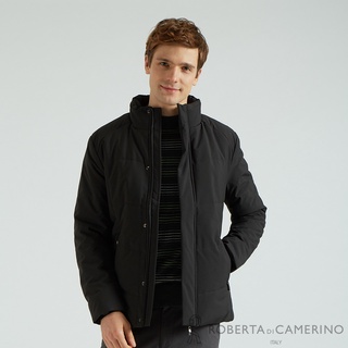 【ROBERTA諾貝達】 秋冬男裝 合身版 柔暖的觸感 厚鋪棉夾克 黑