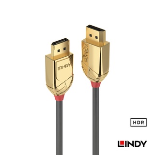 LINDY林帝 GOLD LINE DISPLAYPORT 1.4版 公 TO 公 傳輸線 0.5M (36290)