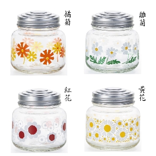 日本ADERIA 昭和復古花朵糖果罐 / 共4款 玻璃罐 金益合玻璃器皿