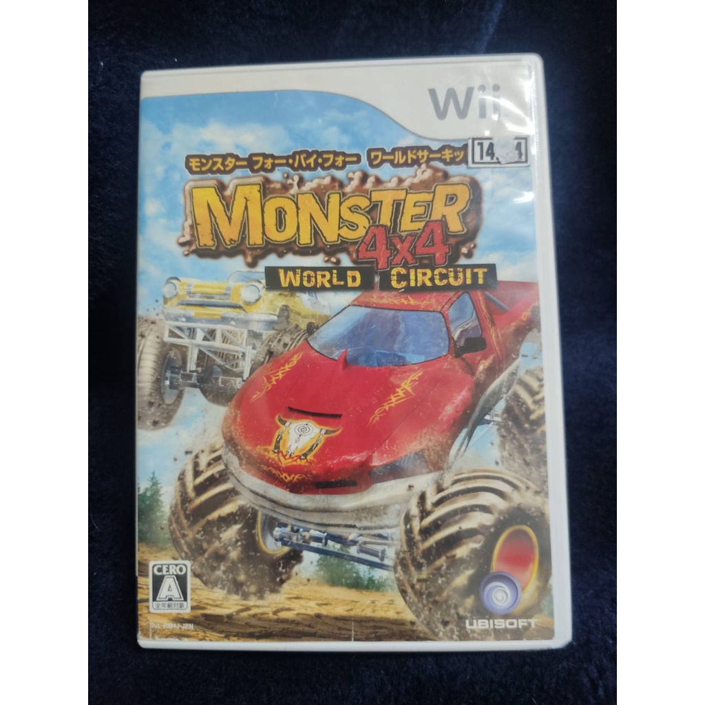 Wii遊戲片 怪物4X4世界巡迴賽 Monster 4X4 World Circuit 賽車方向盤系列 有刮有書