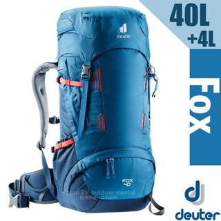 【德國 Deuter】Fox 40+4L 專業輕量拔熱透氣背包(大容量設計) 3611221 藍/深藍