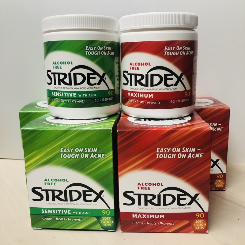 💚現貨 全新 stridex 水楊酸棉片 90片 臉部清潔棉片 水楊酸化妝棉 精華液化妝棉 美國原裝進口