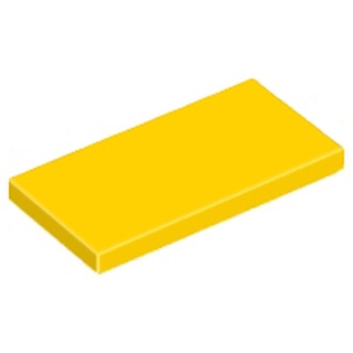 【金磚屋】LEGO 樂高零件 2x4平滑 平板 黃色5入 Tile 2 x 4 87079