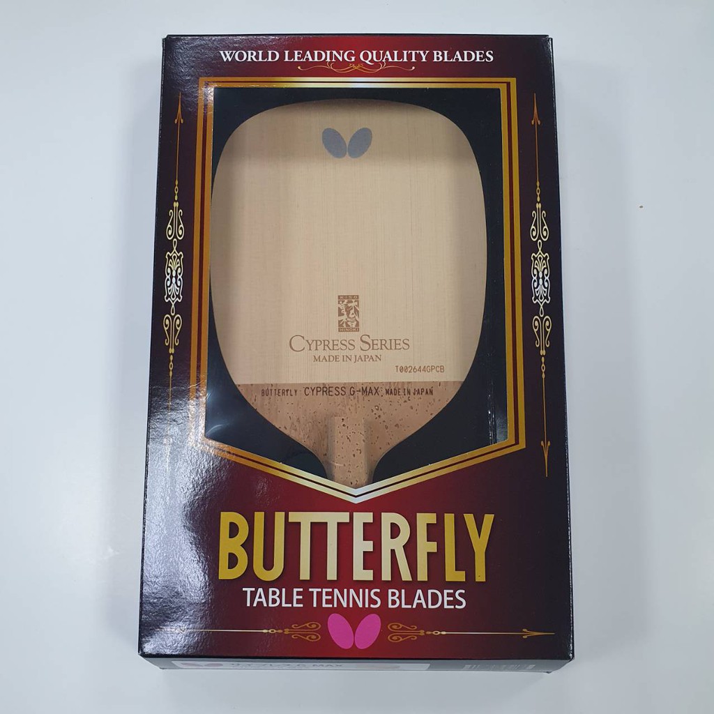 蝦皮限定 比較輕的 BUTTERFLY桌球拍CYPRESS G-MAX日式直板10mm(千里達桌球網)
