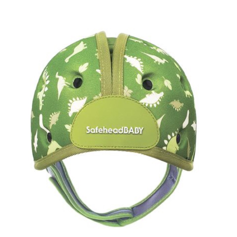 英國 SafeheadBABY 幼兒學步防撞安全帽/防撞帽/護頭帽-叢林恐龍