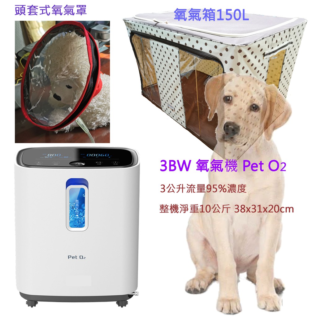 寵物氧氣機 適合中大型寵物含霧化 選配氧氣房(110L/150L)或頭套式氧氣罩
