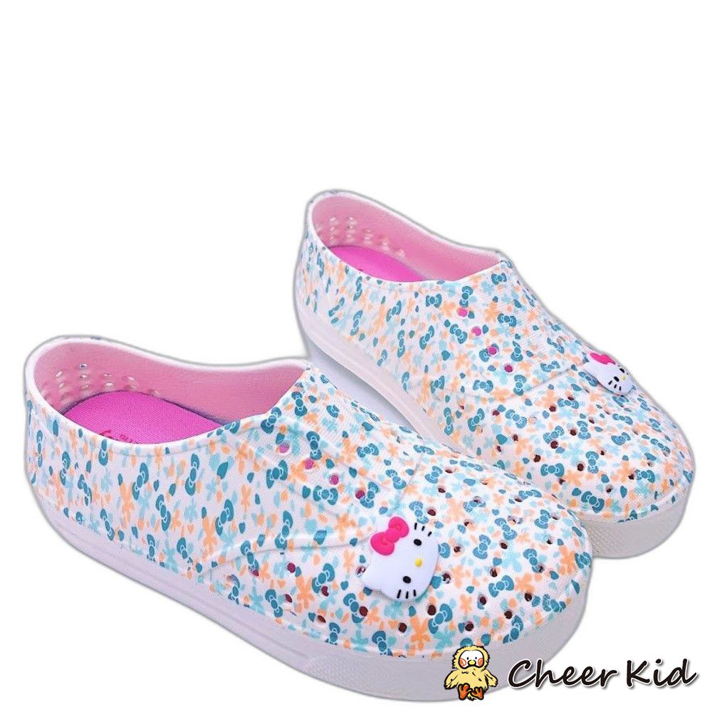 現貨 台灣製Hello Kitty洞洞鞋-白水 女童鞋 涼鞋 洞洞鞋 兒童涼鞋 大童鞋 K013-1 Cheer-Kid