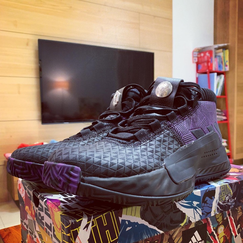 ADIDAS DAME 5 Black Panther 黑紫 復仇者聯盟 黑豹 籃球鞋 EF2523