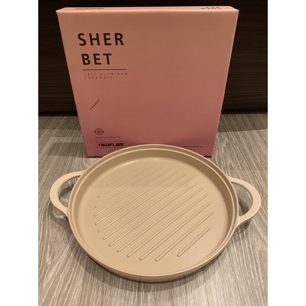 全新（現貨）韓國Neoflam  Sherbet蜜桃粉 圓形烤盤 26cm