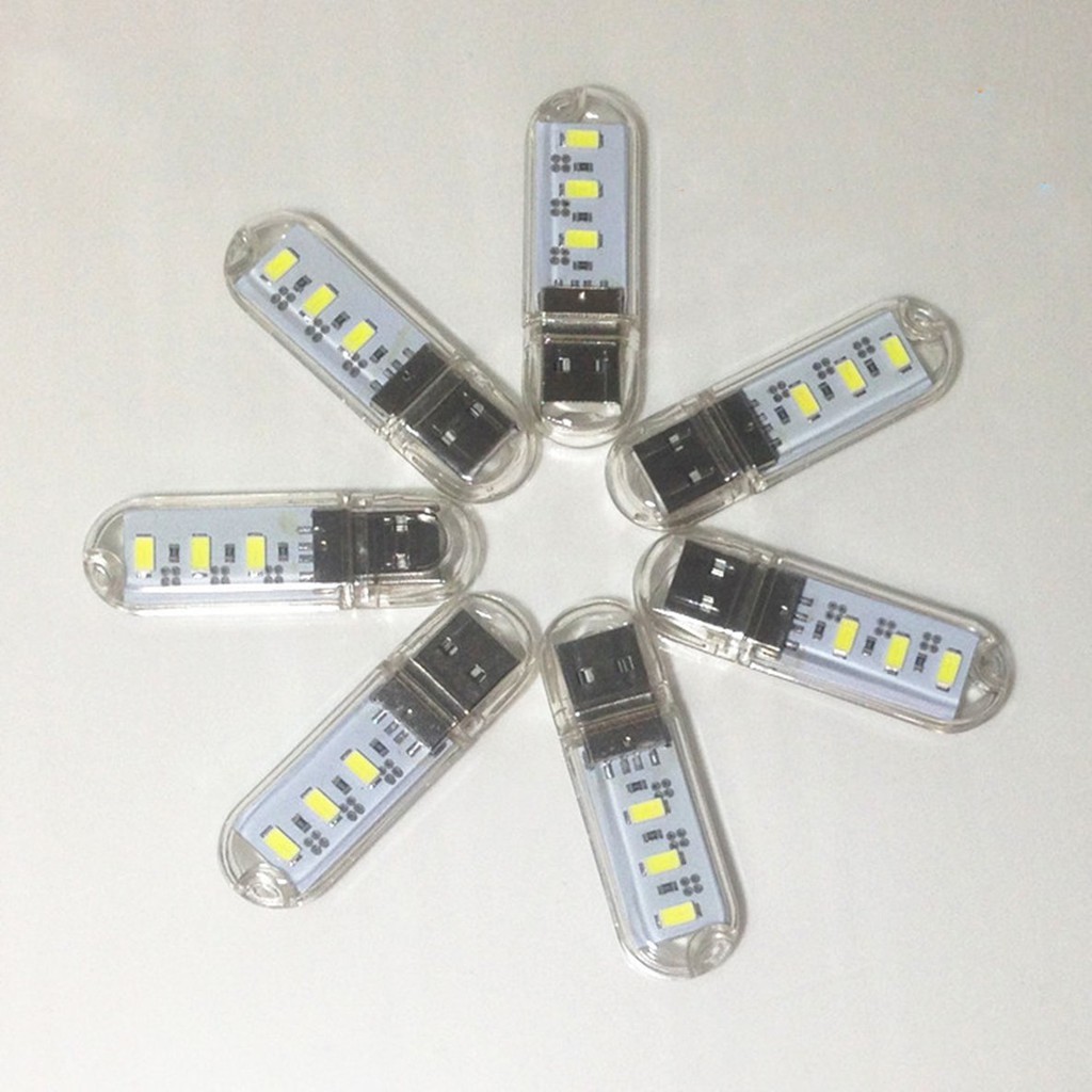 高亮USB小夜燈 U盤燈 USB燈 七彩USB小夜燈 USB電腦燈 充電寶小夜燈 8個LED 白光 暖光 CS燈具