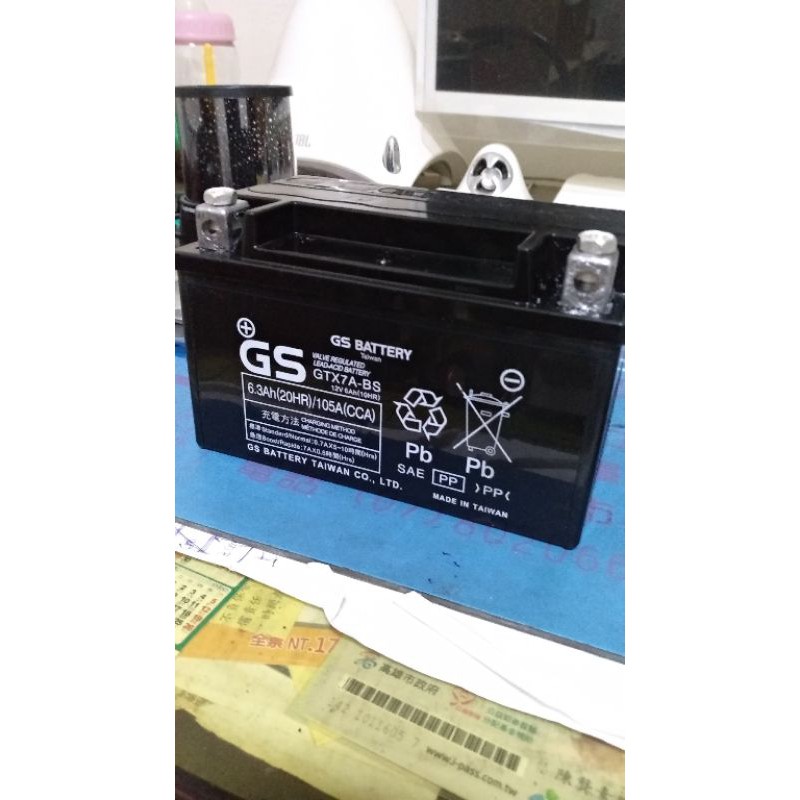 近全新的GS 杰士 統力 7A 鉛酸電瓶 鉛酸電池 非湯淺 YUASA 誠可議價