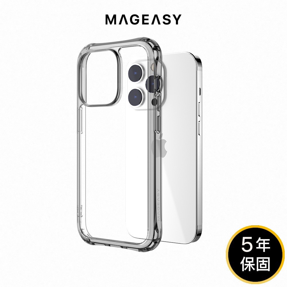 MAGEASY iPhone 15 14 系列 ALOS 超軍規防摔透明手機殼（支援MagSafe）五年泛黃保固