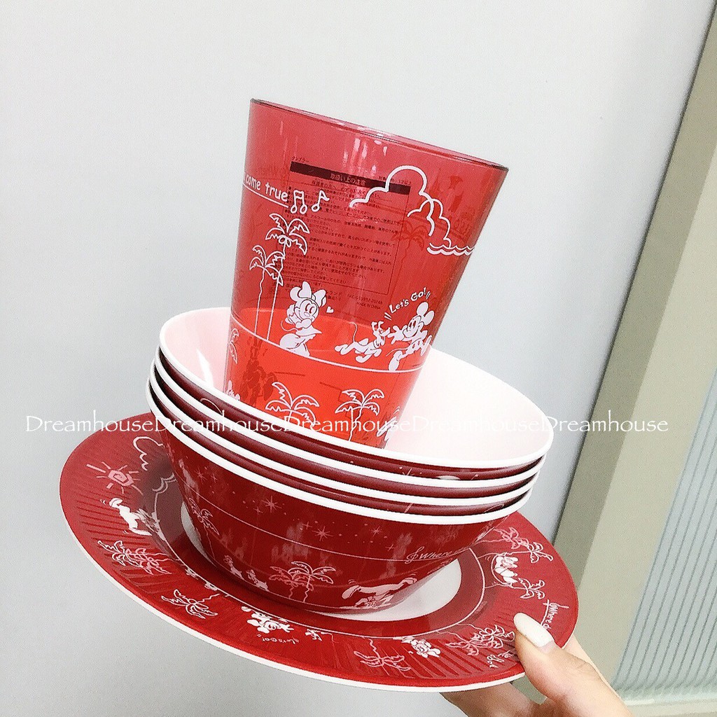 東京迪士尼 米奇 米妮 園區餐盤 圖案 壓克力 水杯 杯子 茶杯 碗 盤子 點心盤 餐盤 碗組