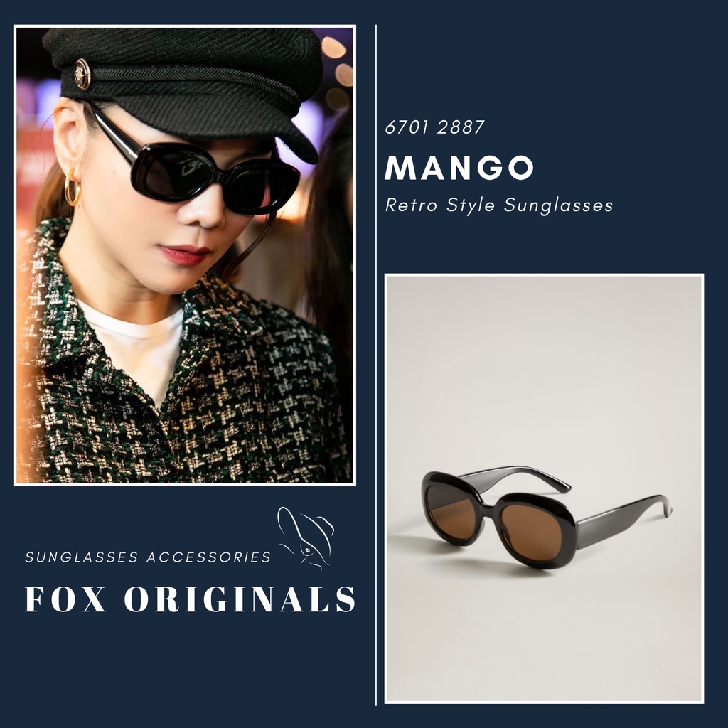 Mango MA887 女士時尚橢圓眼鏡正品防紫外線復古風