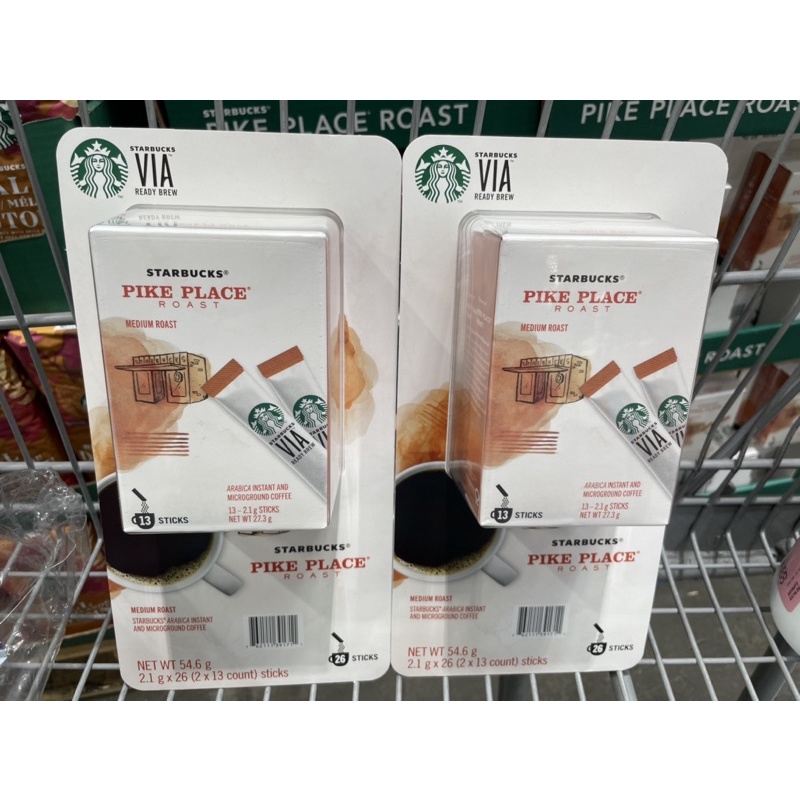 【現貨特價】好市多 星巴克Starbucks Via 派克市場即溶研磨咖啡 2.1公克 X 26入 星巴克派克市場咖啡