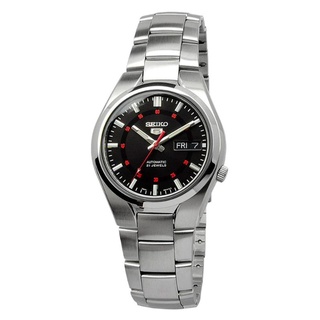 SEIKO WATCH 精工5號盾牌系列素黑紋錶盤標準紳士銀自動機械錶 型號：SNK617K1【神梭鐘錶】