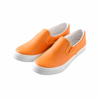 Vladi 真皮休閒鞋 懶人鞋 情侶鞋 台灣製造 男 橘黃