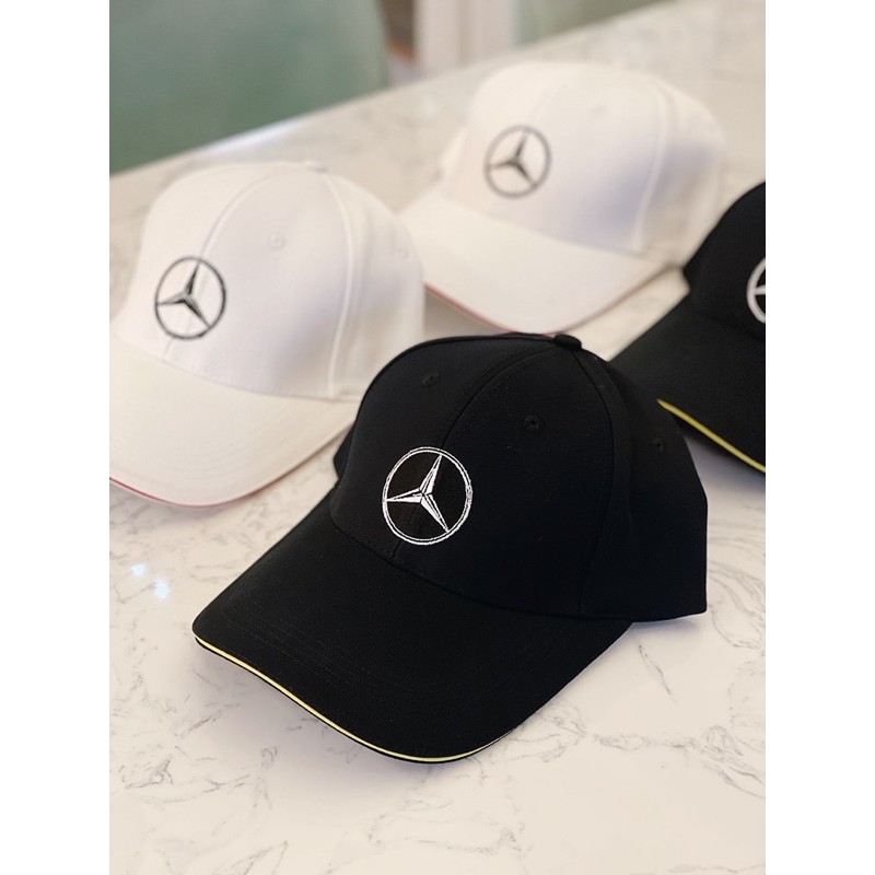 全新原廠賓士Benz AMG鴨舌棒球帽黑色白色情侶帽