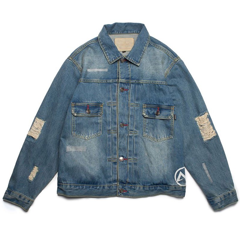 UNDER PEACE 20SS TYPE 2 / WASHED DENIM JACKET 牛仔外套 (水洗藍)化學原宿