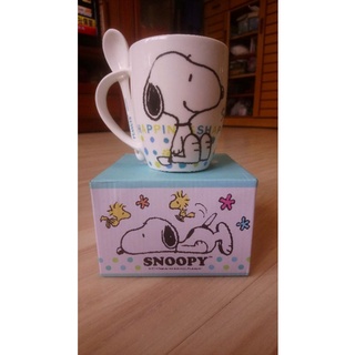 【全新正版】SNOOPY幸福馬克杯（附湯匙）/ 史努比 陶瓷杯