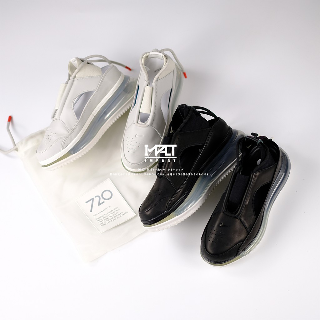 IMPACT Nike Wmns Air Max 720 FF 白 涼鞋 厚底 增高 氣墊 皮質 AO3189-100