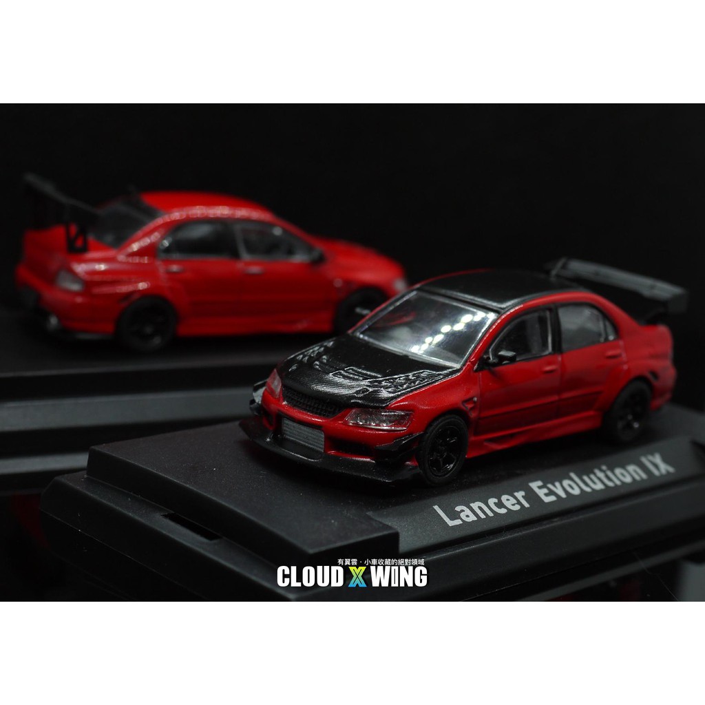 有翼雲 現貨兩台一套三菱lancer Evolution Ix Voltex 卡夢evo 金屬車1 64 蝦皮購物