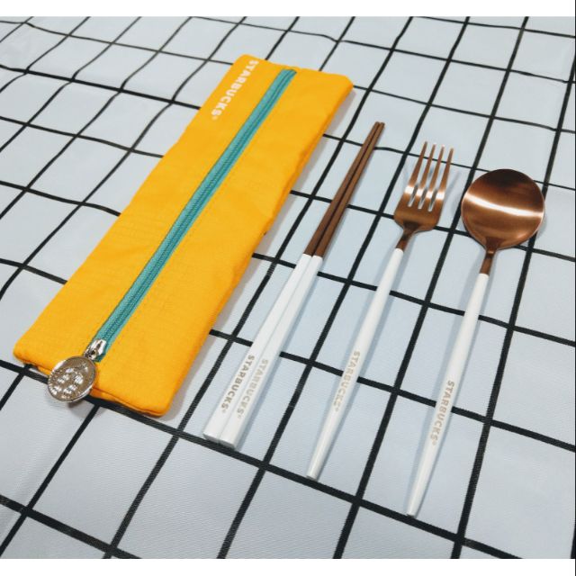 最後一組 星巴克隨行餐具組 環保餐具 袋 湯匙 叉子 筷子