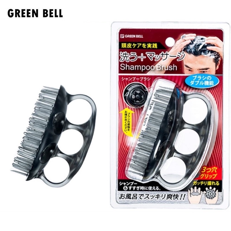 日本綠鐘 GREEN BELL 美髮按摩機能洗頭梳 SE-026 / 按摩梳