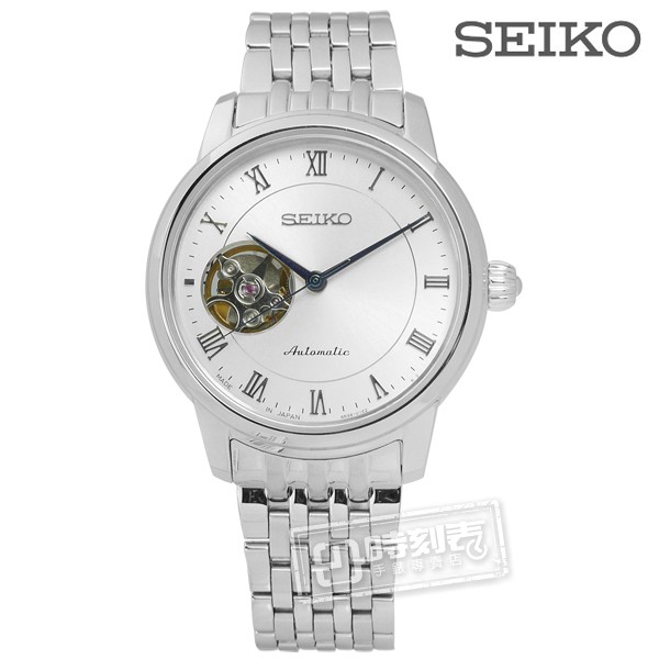 SEIKO 精工 / Presage都會女伶機械不鏽鋼手錶 銀色 / 4R38-01A0S / 34mm