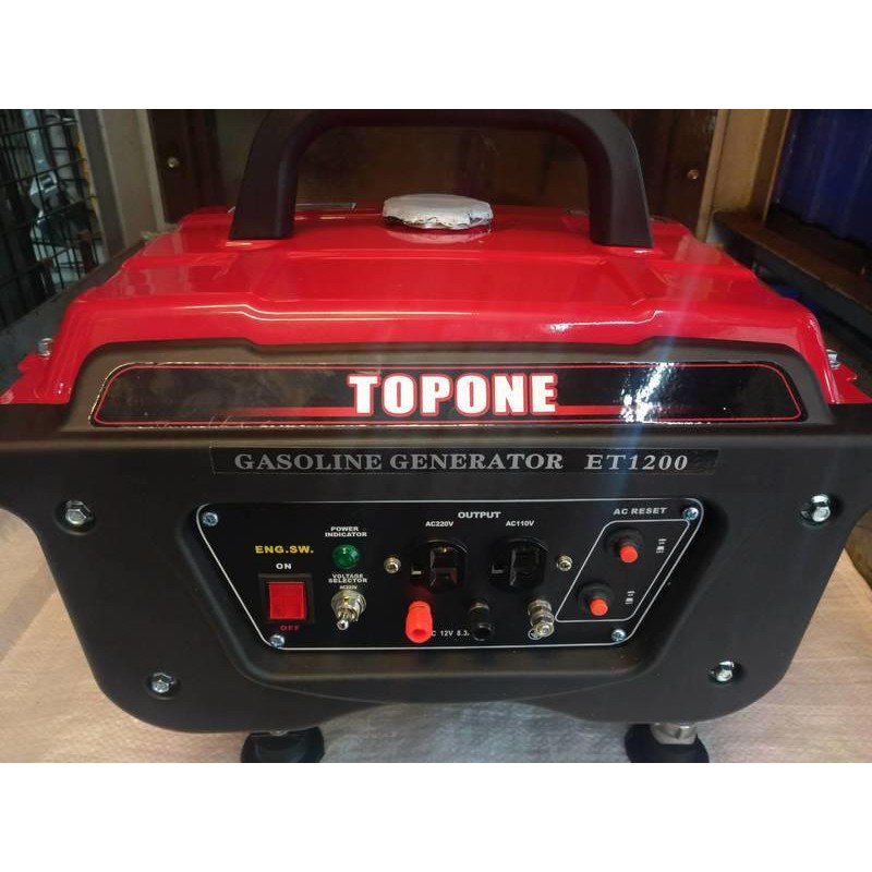 ☆中日機械☆ TOPONE 1200瓦 發電機 發110/220V 可充12V電池 ET1200 1200w 機械五金