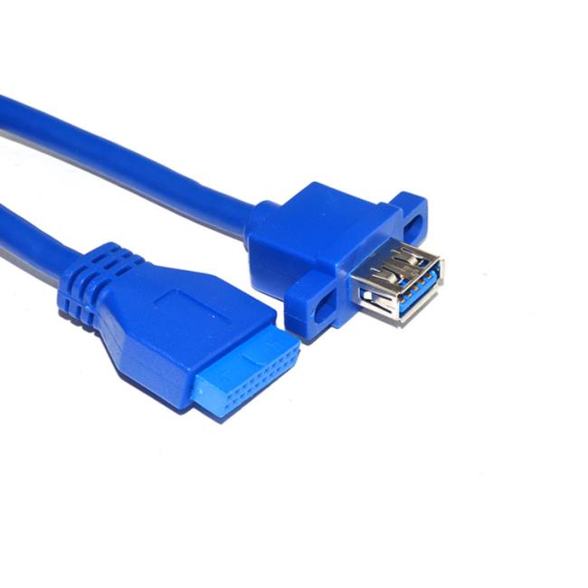 佳易家百貨 USB3.0前置面板線擋板線20針/19針轉usb3.0單口線DIY主機殼面板