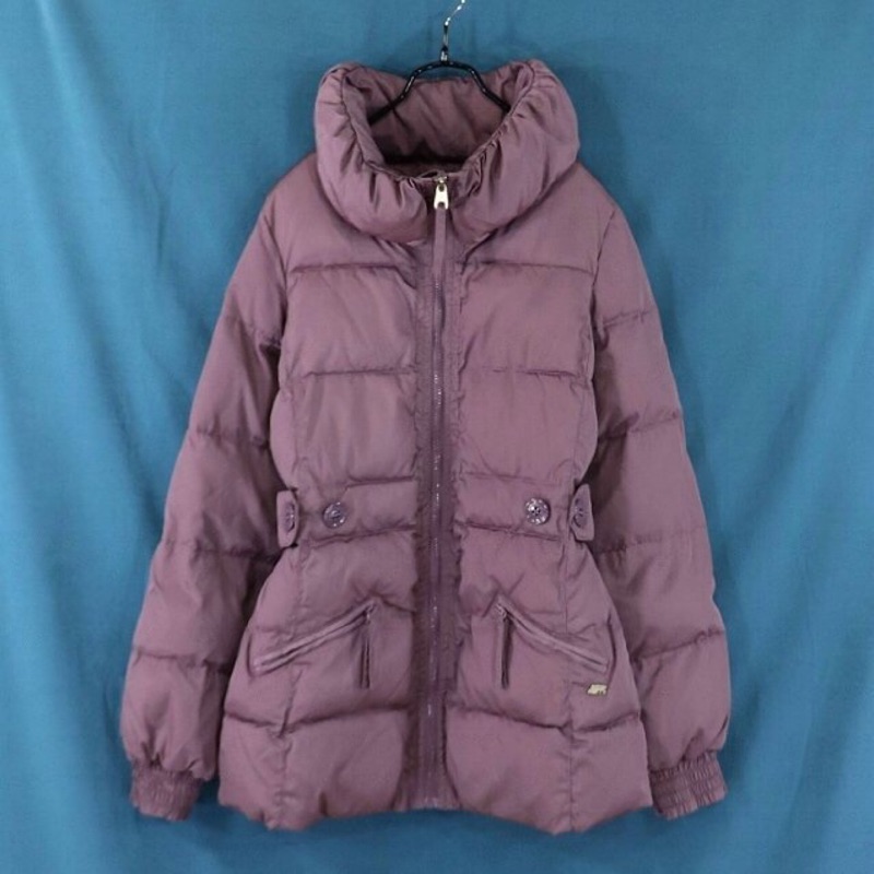 義大利【MISS SIXTY】藕紫色舖棉短大衣外套S