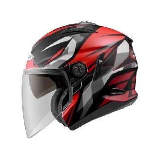 任我行騎士部品 ZEUS 瑞獅 安全帽 ZS-613B 613B 3/4罩 半罩 內藏墨鏡 AJ15 消光黑紅