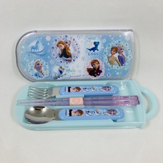 (小品日貨) 現貨在台 日本製 SKATER 冰雪奇緣 餐具組 筷子 湯匙 叉子 環保筷 外出餐具