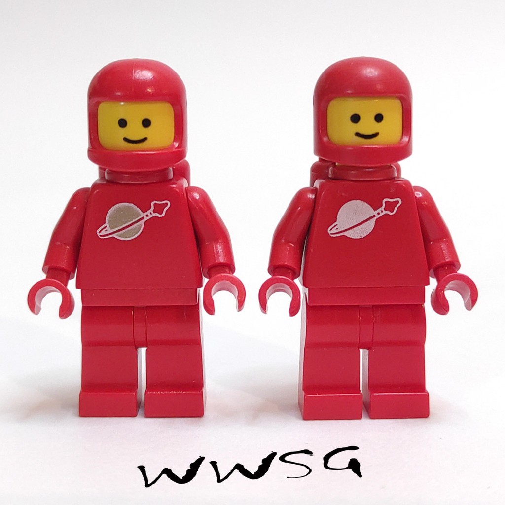 ☢️玩物喪志 1970s LEGO樂高 絕版 雙版本經典太空人偶(科技武器配件零件二手磚散磚盒組紅色黑黃藍老人偶